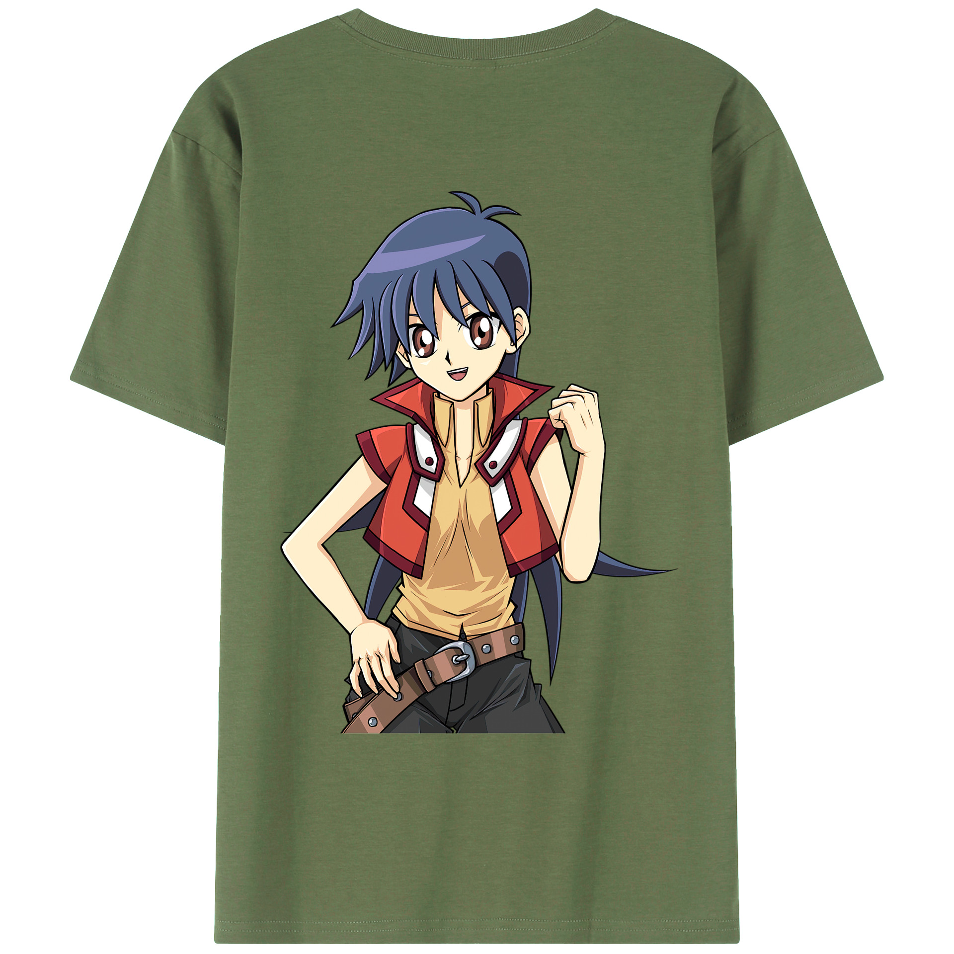 （画像用） 遊☆戯☆王 Yu-Gi-Oh! 綿100％ メンズ半袖Tシャツ（バックプリント） 通気性